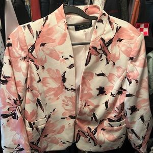 Black label blazer pink flowers - size 10